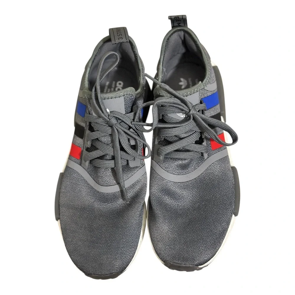 Adidas NMD_R1 'Grey Scarlet Blue' Sneakers‎ FZ5708 Men's Size 10